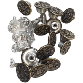Resim Kot Düğmesi 10 veya 25 adet (14mm veya 17mm kot düğmesi) - 17mm / 25 adet 