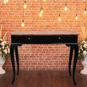 Resim Roys Ahşap 120 Cm Çekmeceli Siyah Açık Ceviz Dresuar Siyah 