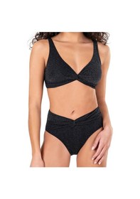 Resim Endeep Kadın Yüksek Bel Siyah Simli Bikini Takımı 