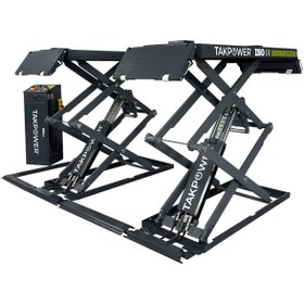 Resim TAKPOWER 3.5 Ton Makaslı Hidrolik Araç Kaldırma Lifti 2 Metre 