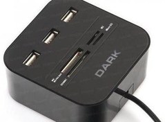 Resim Dark Usb 2.0 Kart Okuyuculu Çoklayıcı ( Ucr202 ) Dk-Ac-Ucr202Blk 
