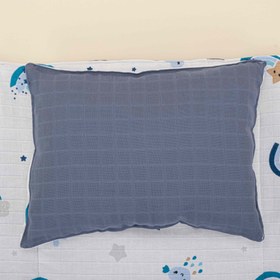 Resim Alt Açma Matı ve Yastık - Çift Taraflı - İndigo Müslin - Mavi Gökkuşağı 