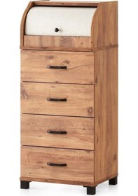 Resim Ahşap Çekmeceli Mutfak Kiler Dolabı Ekmeklik (530168775) 