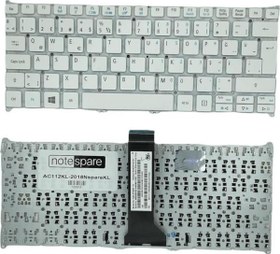 Resim Acer NSK-R70SW 1, NSK-R71BW 1D Uyumlu Notebook Klavye Beyaz TR 