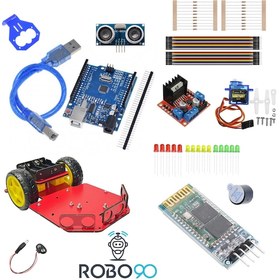 Resim 2WD Bluetooth Kontrollü / Çizgi İzleyen Robot Kiti - Full Set 