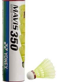 Resim Yonex Mavis 350 6'lı Sarı Badminton Topu Yeşil Bant 