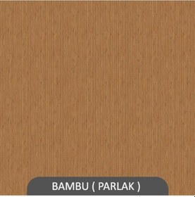 Resim Rafkestir 3 Lü Minas Duvar Rafı Bambu ( Parlak ) 