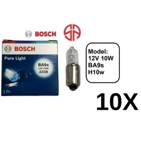 Resim Bmw İçin H10 İç Aydınlatma Ampul 12v 10w 63311375003 Bosch Pure Lıght 433b Ba9s 10 Adet 