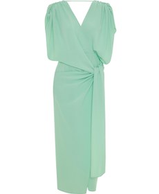 Resim DRAPE DETAYLI MİDİ ELBİSE - MİNT / 38 