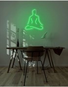 Resim Twins Led Yoga Yapan Insan Figürlü Neon Tabela Yeşil Model:model:30213366 Yeşil 