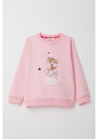 Resim Breeze Kız Çocuk Eşofman Takım Düşünceli Kız Baskılı 2-6 Yaş, Pembe Pembe 