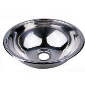 Resim Paslanmaz Krom Evye. 24cm. Yuvarlak. Tekne Evyesi. Karavan Evyesi 