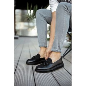 Resim Zapatos CH002 Loafer Pelle Erkek Günlük Bağcıksız Corcik Cilt Süet Klasik Ayakkabı Csst - Siyah 