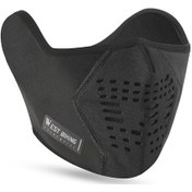 Resim Maiyame Rüzgarlı Bisiklet Sürüşlerinde Yüz Koruyucu Polar Yüz Maskesi - Siyah 