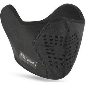 Resim Maiyame Rüzgarlı Bisiklet Sürüşlerinde Yüz Koruyucu Polar Yüz Maskesi - Siyah 