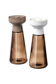 Resim IKEA 2 Adet Cam Baharat Öğütücü Değirmen Kahverengi 19 cm 