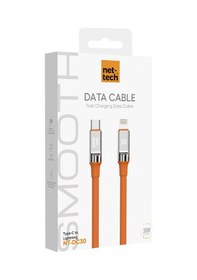 Resim Nettech Nt-dc30 30w Plastik 100 Cm Type-c To Lightning Şarj Ve Data Kablosu Turuncu 
