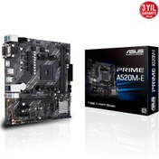 Resim ASUS PRIME A520M-E AMD A520 AM4 DDR4 4400 HDMI DVI VGA M2 USB3.2 mATX 