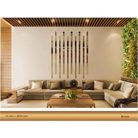 Resim 10 Mm X 2800 Mm Bronz Sibu Aynalı Pleksi Şerit Mobilya Süsü 