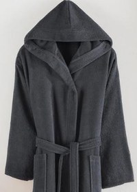 Resim Premium Kapşonlu Bornoz, 2XL, GONCA, Koyu Gri, üniseks-yetişkin 