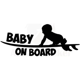 Resim Arabada Bebek Var Oto Sticker 30 X 12 Cm 