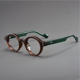 Resim CLOG Vintage Yuvarlak Çerçeve Reçetesiz Gözlükler, Kaplumbağa Kabuğu Vurgulu Moda Gözlükler, Tam Çerçeve PC Lens & Çerçeve, Bilgisayar Oyunları için Dekoratif Gözlükler - Sevgililer Günü & Bahar Festivali Hediyesi 