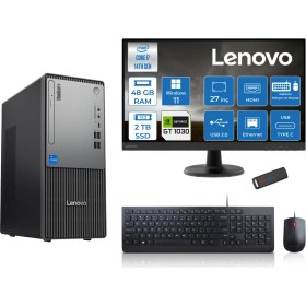 Resim Lenovo Thinkcentre Neo 50T Gen5 Intel Core I7 14700 48GB Ddr5 2tb SSD 27 Inç Monitör Windows 11 Home Nvidia GT1030 4gb Masaüstü Bilgisayar 10302712UAS0GL00H19 + Zetta Flash Bellek 