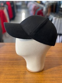Resim Kaşe Kumaş Kışlık Siyah Renk Cap Şapka Siyah 