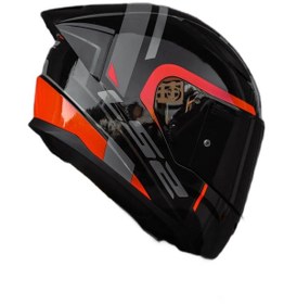 Resim Rapıd 2 Race Chos Siyah Kırmızı Kask Siyah 