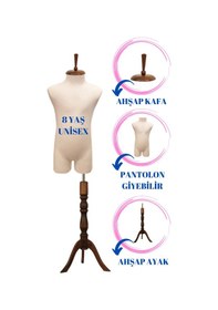 Resim 8 Yaş Pantolon Giyebilen Çocuk Terzi Vitrin Mankeni İğne Batmaz C 