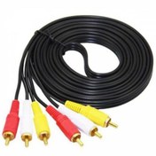 Resim Genel Markalar 6 Metre Hazır CCTV AV Gold Kablo 3 RCA / 3 RCA Erkek Ses / Video 