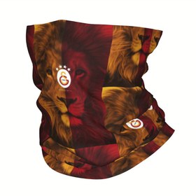 Resim Galatasaray SK Logo Bandana Boyun Gaiter - Unisex Motosiklet Kulübü Yüz Bezi, Rüzgar Geçirmez ve Çok Amaçlı, Kırmızı ve Altın Tasarım, Polyester Karışımı, Rahat Stil, Motosiklet Aksesuarları 