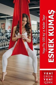 Resim Bundeba Yoga Fly Hamağı +Plus Esnek Hamak, Antigravity Askılı Yoga Denge Spor Aleti 