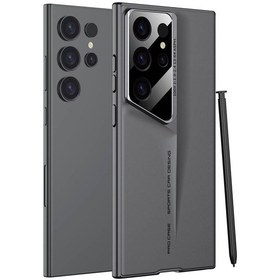 Resim Galaxy Uyumlu S23 Ultra Kılıf Ultra İnce Kamera Korumalı Sert Rubber Zore Procase Kapak-gri Gri 