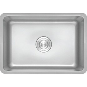 Resim Crauf Venüs 3049 Mat Inox 50x40 Tezgah Altı Paslanmaz Çelik Mutfak Eviyesi Mat Inox 
