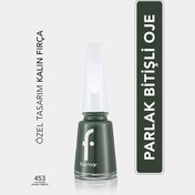 Resim Flormar Nail Enamel Yoğun Pigmentli Oje 453 Khaki Green 