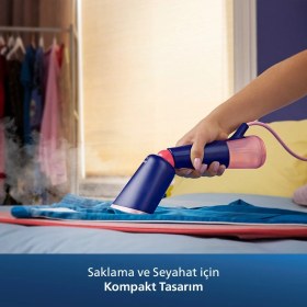 Resim Philips 5000 Serisi El Tipi 22G/DK Sürekli Buhar 1400W Güç Kompakt Seyahat Tipi Ütü Bakteri Giderici Tak ve Çalıştır Metal Buhar Plakası Optimaltemp Ergonomik Başlık 