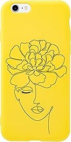 Resim Mooodcase Flower Woman Art Premium Lansman Silikonlu Kılıf iPhone 7 ile Uyumlu Pembe Tek Ebat 