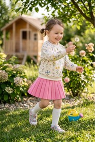 Resim Nimini Kids Basic Piliseli Kız Çocuk Etek 