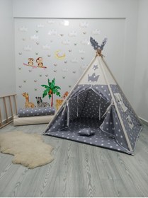 Resim Henna Prime Meloon Kızıldereli Çocuk Oyun Çadırı Devrilmeyen Sabitleme Mekanizmalı 
