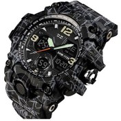 Resim Yingfu Skmeı 1155b Erkekler Multifonksiyonlu Su Geçirmez Doğa Sporları Bilek Saati, Gri-siyah Renkli Çok Renkli 