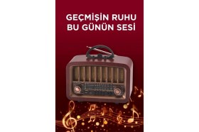 Resim Torima Bluetooth Hoparlör Nostaljik Radyo Kablosuz Speaker D57 