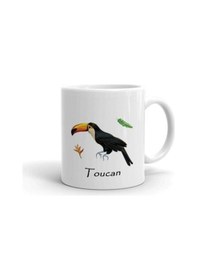 Resim Toucan Baskılı Kupa Beyaz 