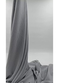 Resim Gri Keten Ayrobin Kumaş 