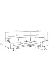 Resim Normod Klem 210 x 290 Köşe Ahşap Ayak - Kadife 