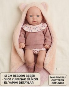 Resim LRS STORE Süper Gerçekçi Yeni Doğmuş Et Bebek Reborn Bebek 41 Cm 