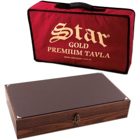 Resim Star Oyun Aletleri Premium Gold Tavla Çantalı 