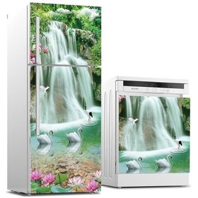 Resim Buzdolabı Ve Bulaşık Makinası Beyaz Eşya Sticker Kaplama Şelale M 
