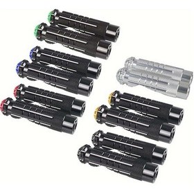 Resim Fastbuy Boatshop1 Motosiklet Ayaklıkları Blue Spor Sokak Kaymaz Pedallar Seti 