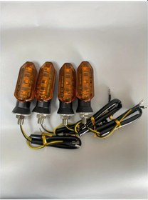 Resim Wangxi 4 Adet Sarı Motosiklet Led Dönüş Sinyal Işıkları 12v Amber Flaşlı Ön Arka Işıklar Yamaha Honda Bmw Suzukı İçin Dayanıklı Abs Konut 